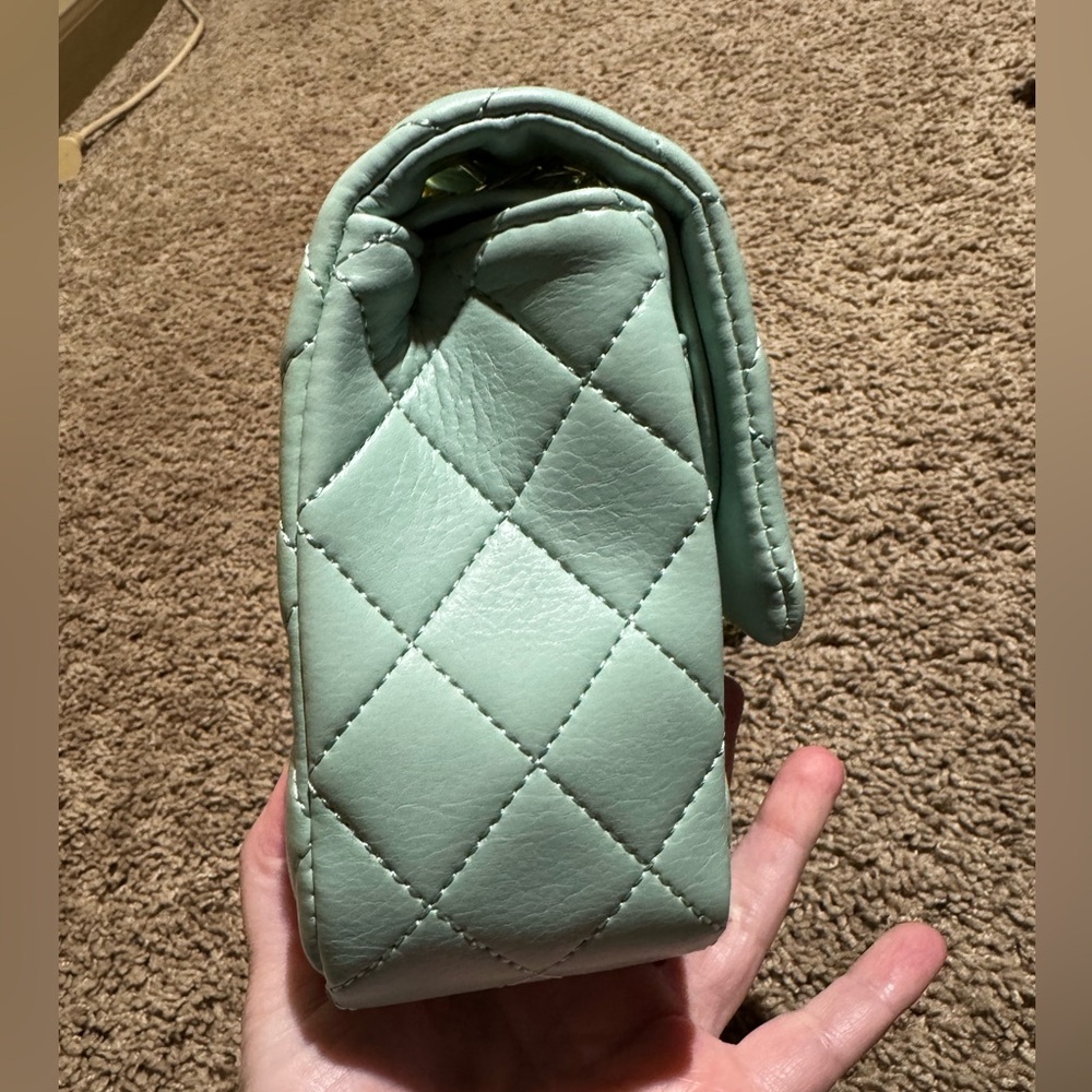 Mint Quilted Shoulder Bag - Picture 8 of 12